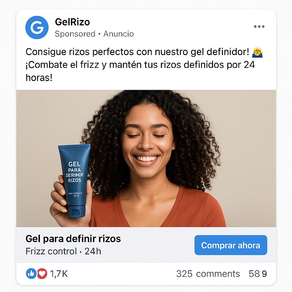 Ejemplo de campaña en Meta Ads